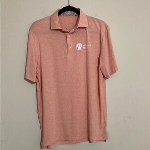 Tasc Men's Orange Polo Shirt Performance M training outdoor workout